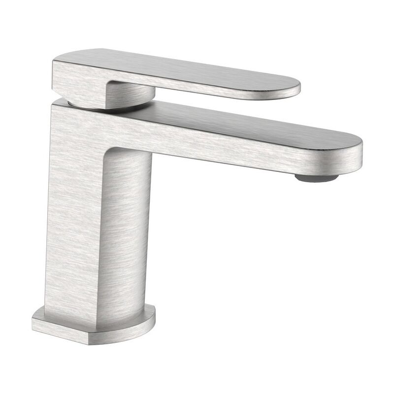 foto del prodotto miscelatore lavabo acciaio spazzolato con piletta click clack - serie venere