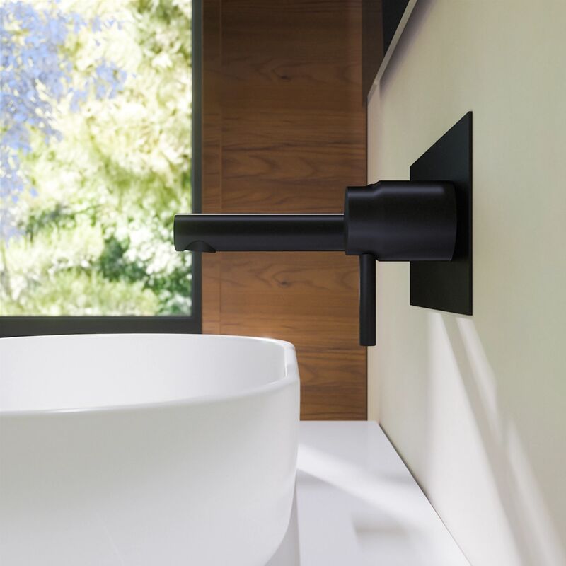 foto del prodotto miscelatore lavabo ad incasso senza scarico in ottone nero opaco mod. katharine