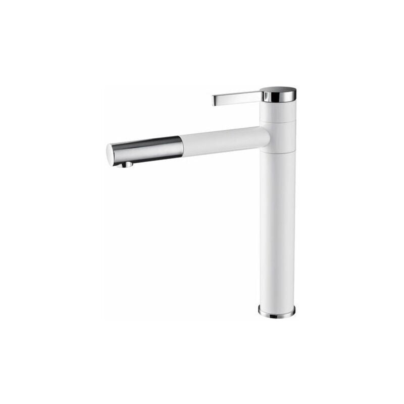 foto del prodotto miscelatore lavabo alto bianco e cromo graffias msbd