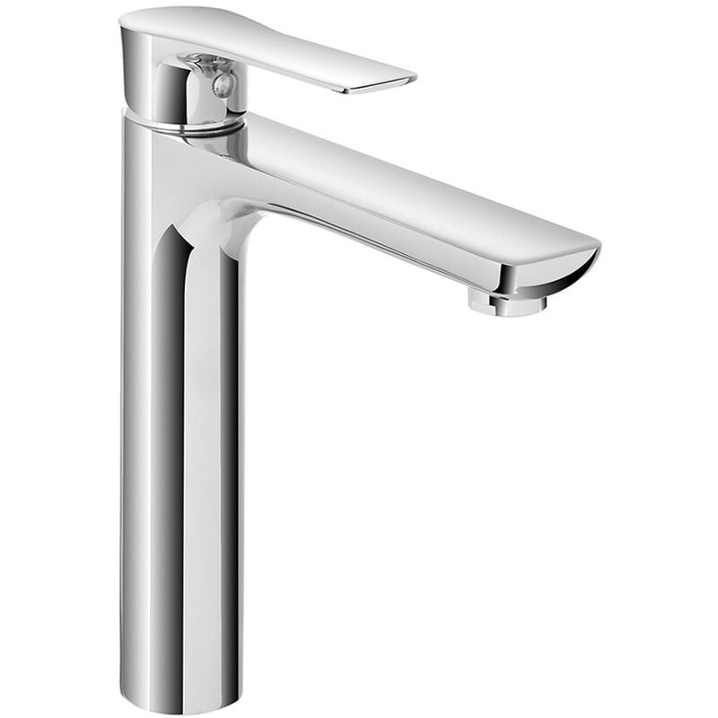 foto del prodotto miscelatore lavabo alto flat in ottone cromo con piletta click clack