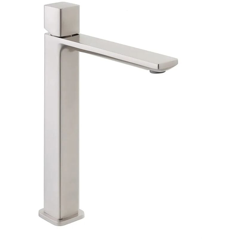 foto del prodotto miscelatore lavabo alto in ottone color nichel con piletta inclusa lotus