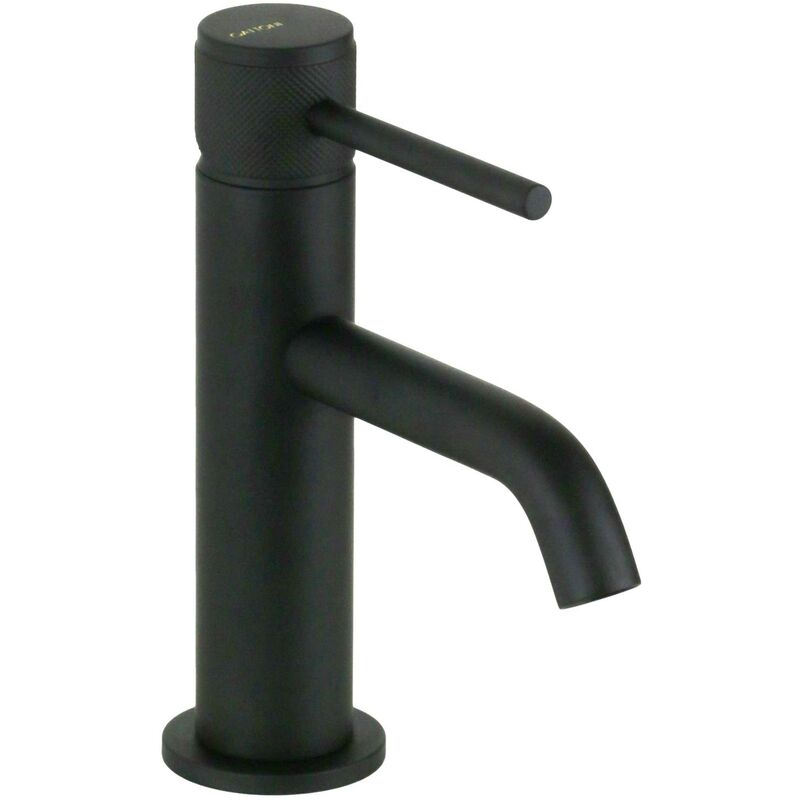 foto del prodotto miscelatore lavabo colore nero opaco con maniglia lusso gattoni beta 2482 24no nero opaco senza piletta di scarico