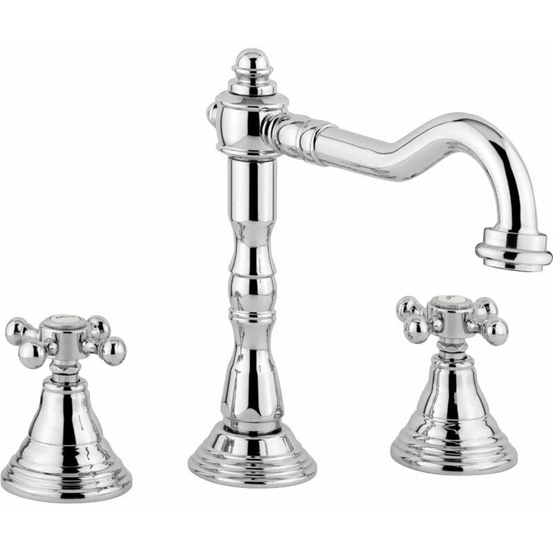 foto del prodotto miscelatore lavabo con canna orientabile paffoni belinda fblv055cr cromo piletta con salterello 1 1 4