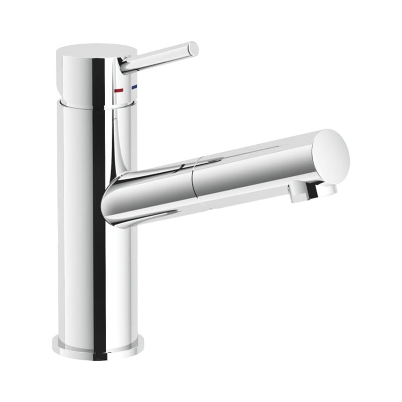 foto del prodotto miscelatore lavabo con doccetta estraibile nobili serie live lv00118 40cr cromato - ottone