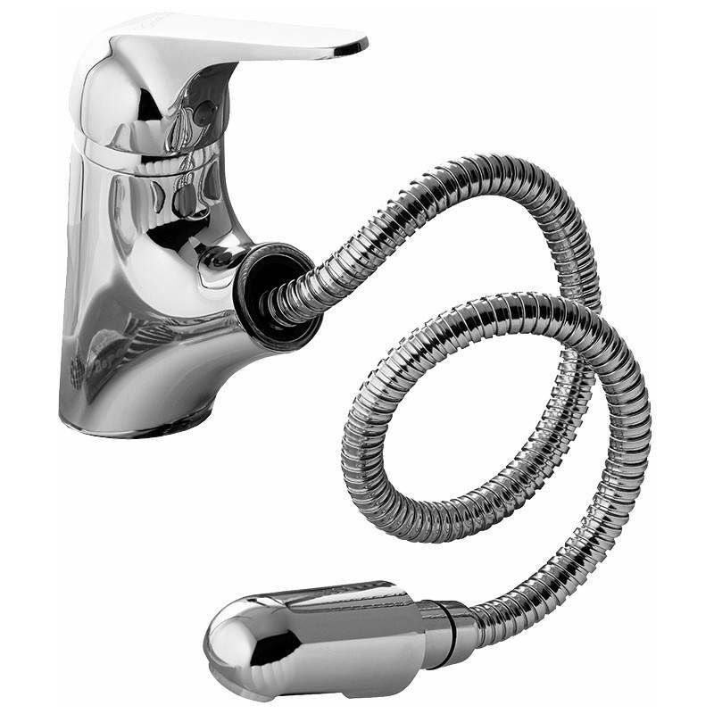 foto del prodotto miscelatore lavabo con doccia estraibile gattoni h2omix 6007065c0 cromo