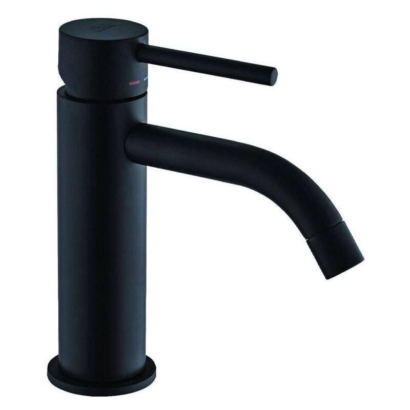 foto del prodotto miscelatore lavabo con scarico clic-clac 1 1/4g paffoni serie light lig071kno ottone - nero opaco