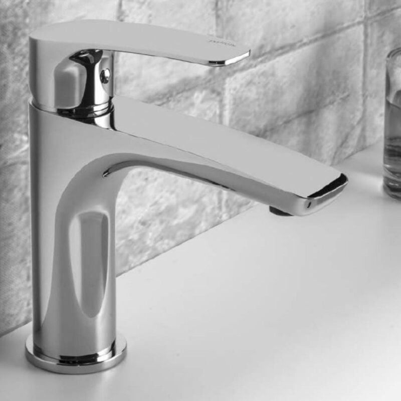 foto del prodotto miscelatore lavabo cromo con scarico automatico lime