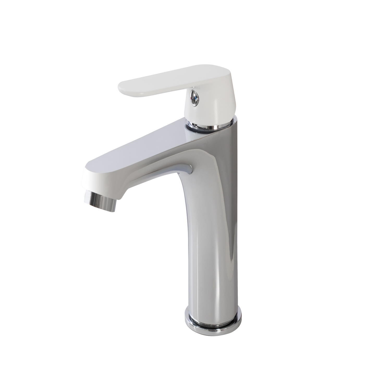 foto del prodotto miscelatore lavabo cromo e bianco con leva monocomando mod. dream