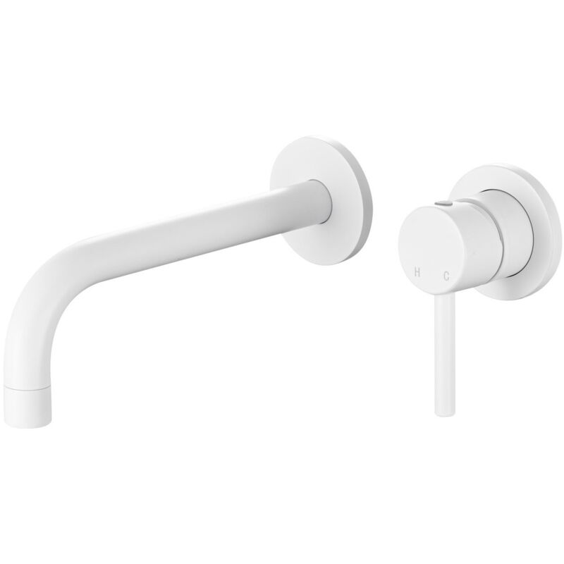 foto del prodotto miscelatore lavabo da incasso bianco opaco con leva monocomando mod. mm