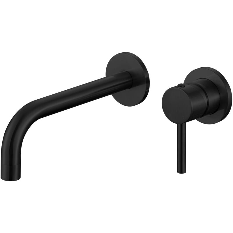 foto del prodotto miscelatore lavabo da incasso nero opaco con leva monocomando mod. mm