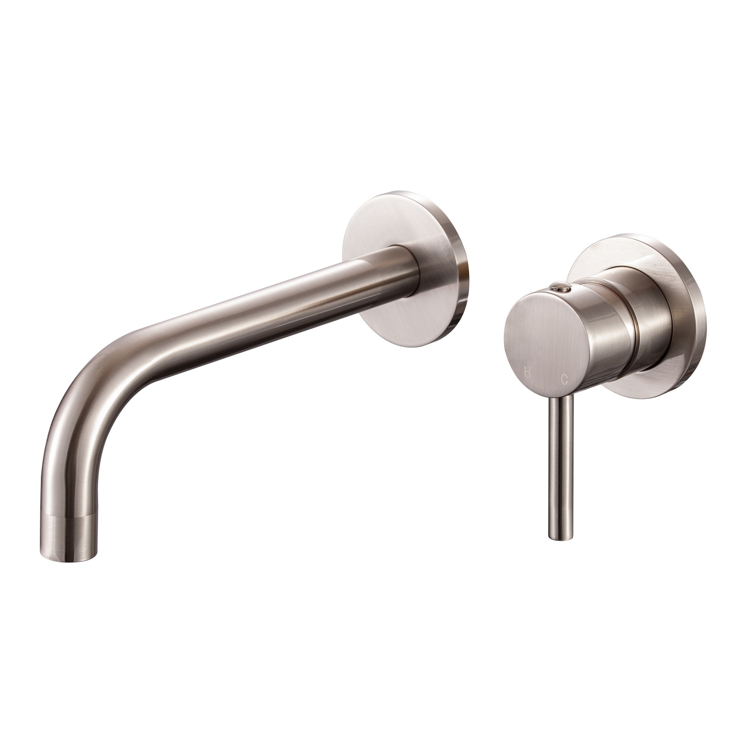 foto del prodotto miscelatore lavabo da incasso nichel spazzolato con leva monocomando mod. mm