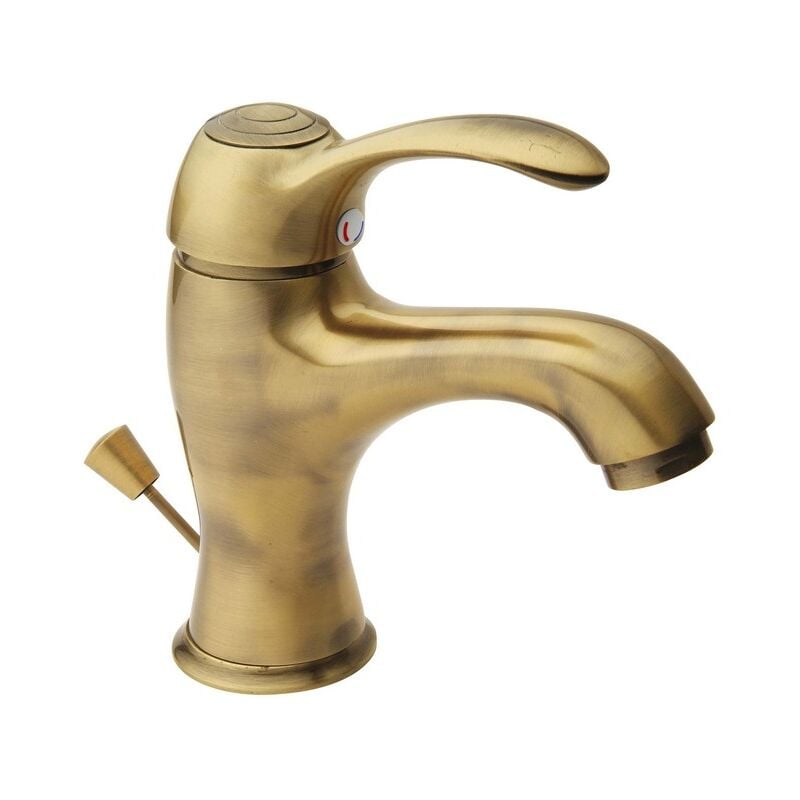 foto del prodotto miscelatore lavabo finitura ottone antico serie oxford