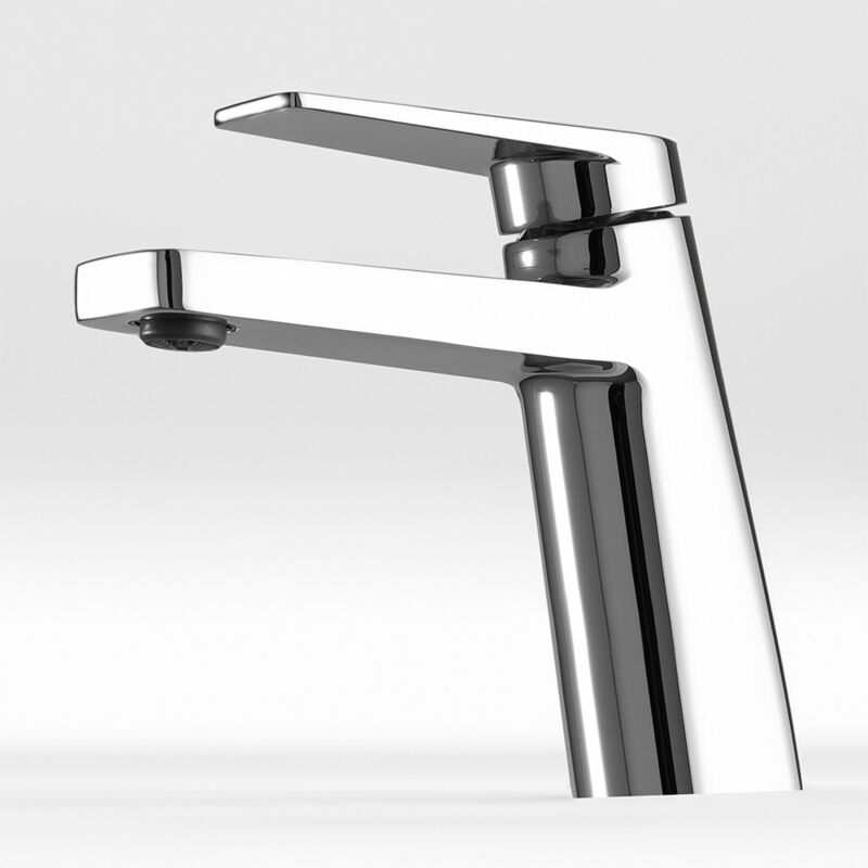 foto del prodotto miscelatore lavabo in ottone cromato con sottile leva monocomando nemes