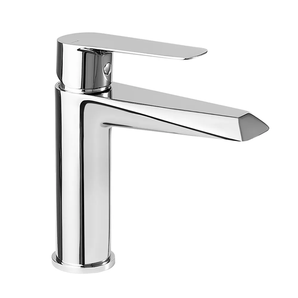 foto del prodotto miscelatore lavabo in ottone cromo con leva monocomando cristallo