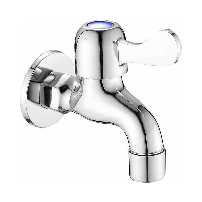 foto del prodotto miscelatore lavabo miscelatore lavabo a parete 1 2 , acqua fredda , rubinetto esterno giardino, ottone cromo