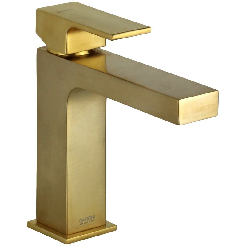 immagine 0 del prodotto miscelatore lavabo modello quadro oro spazzolato gattoni square 2582 25sg oro spazzolato
