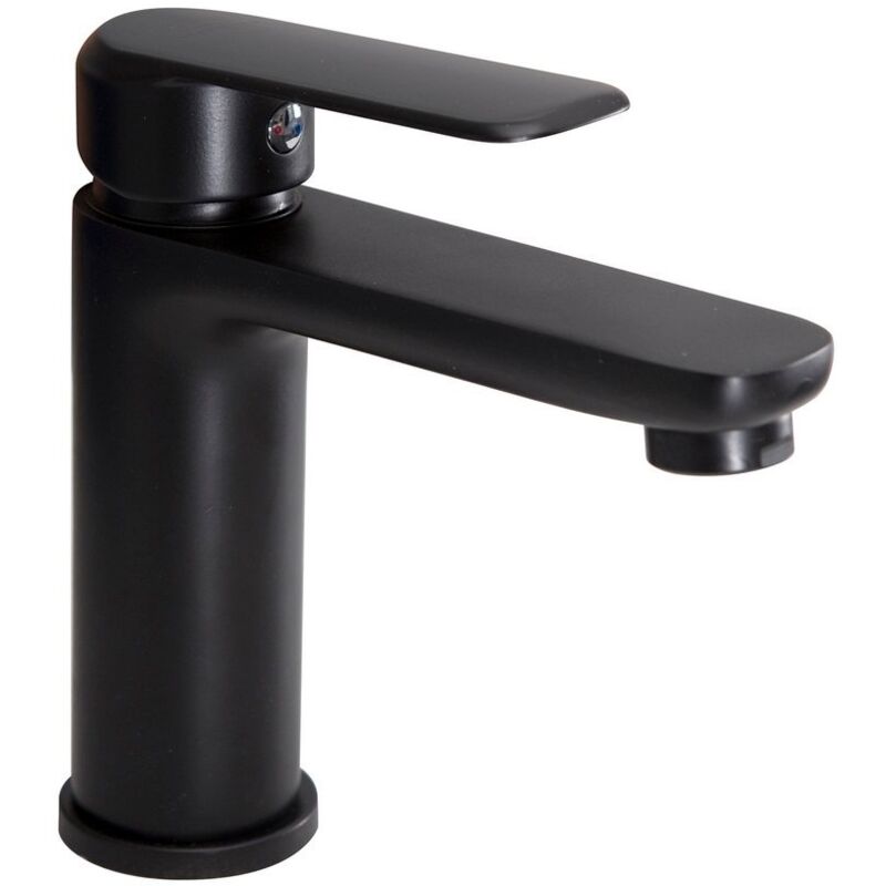 foto del prodotto miscelatore lavabo nero opaco con leva monocomando mod. alma