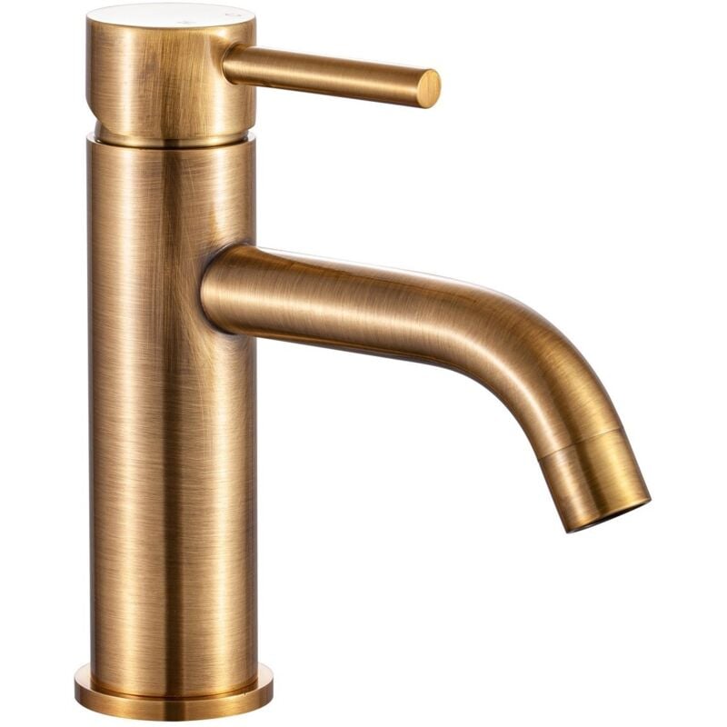 foto del prodotto miscelatore lavabo ottone antico con leva monocomando mod. mm