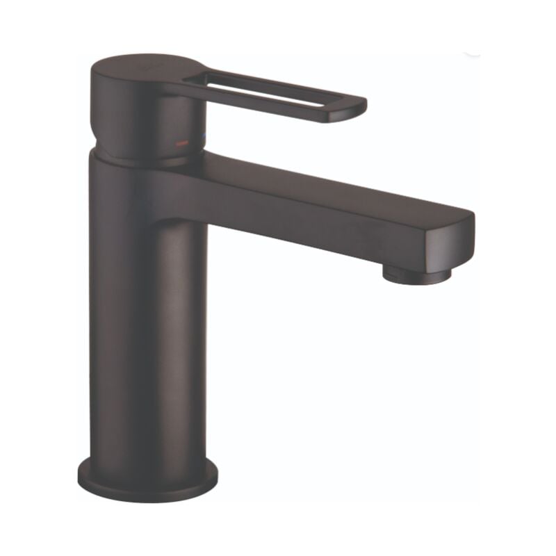 foto del prodotto miscelatore lavabo paffoni serie ringo rin071no es ottone nero opaco