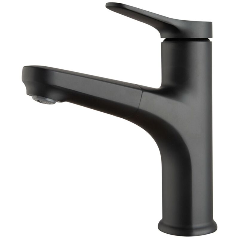 foto del prodotto miscelatore lavabo parma nero miscelatore con set di installazione