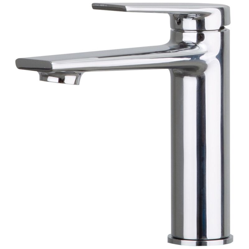 foto del prodotto miscelatore lavabo rosa cromo miscelatore con set di installazione
