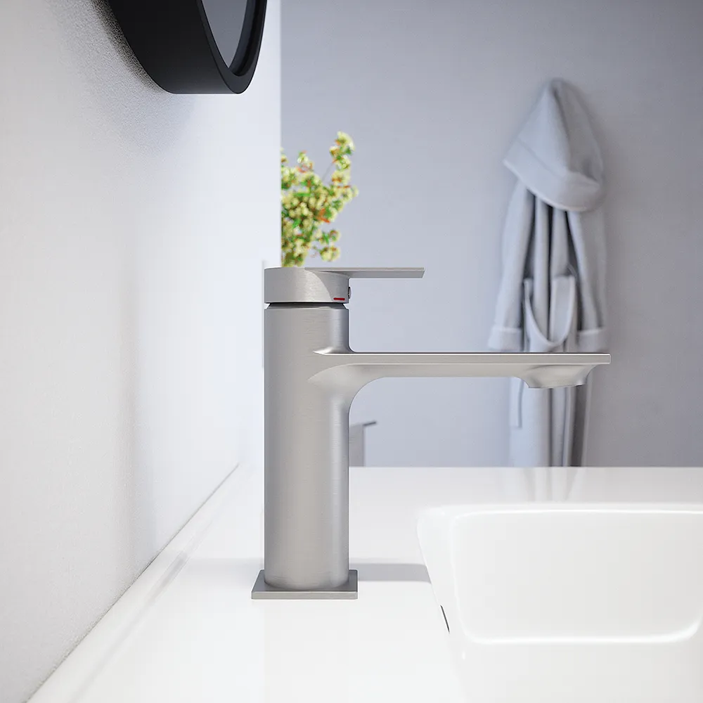 foto del prodotto miscelatore lavabo senza scarico nickel spazzolato rita