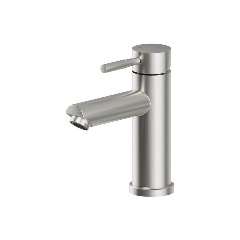 foto del prodotto miscelatore lavabo serie delton in acciaio con piletta click clack