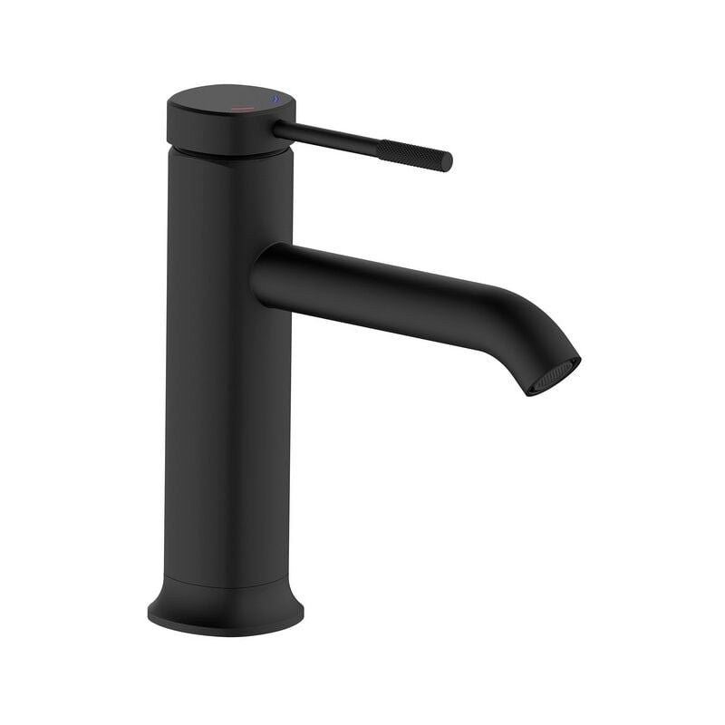 foto del prodotto miscelatore lavabo serie nobel nero con piletta click clack