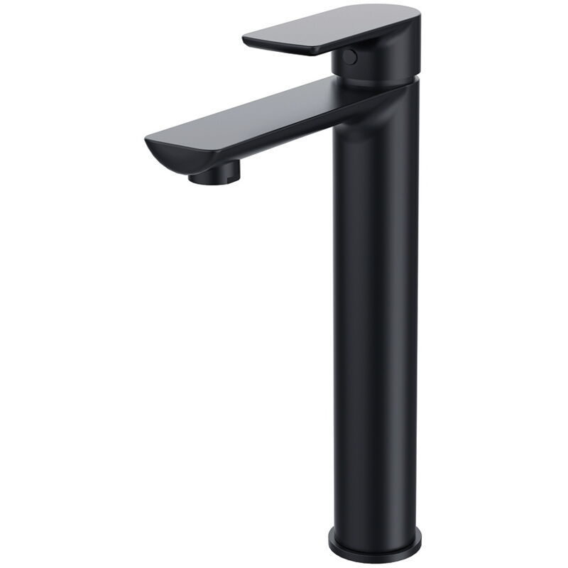foto del prodotto miscelatore lavabo turo nero miscelatore con set di installazione