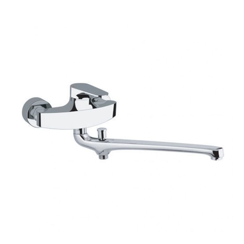 foto del prodotto miscelatore lavabo vasca con bocca fusa lunga 30 cm e deviatore class line eco