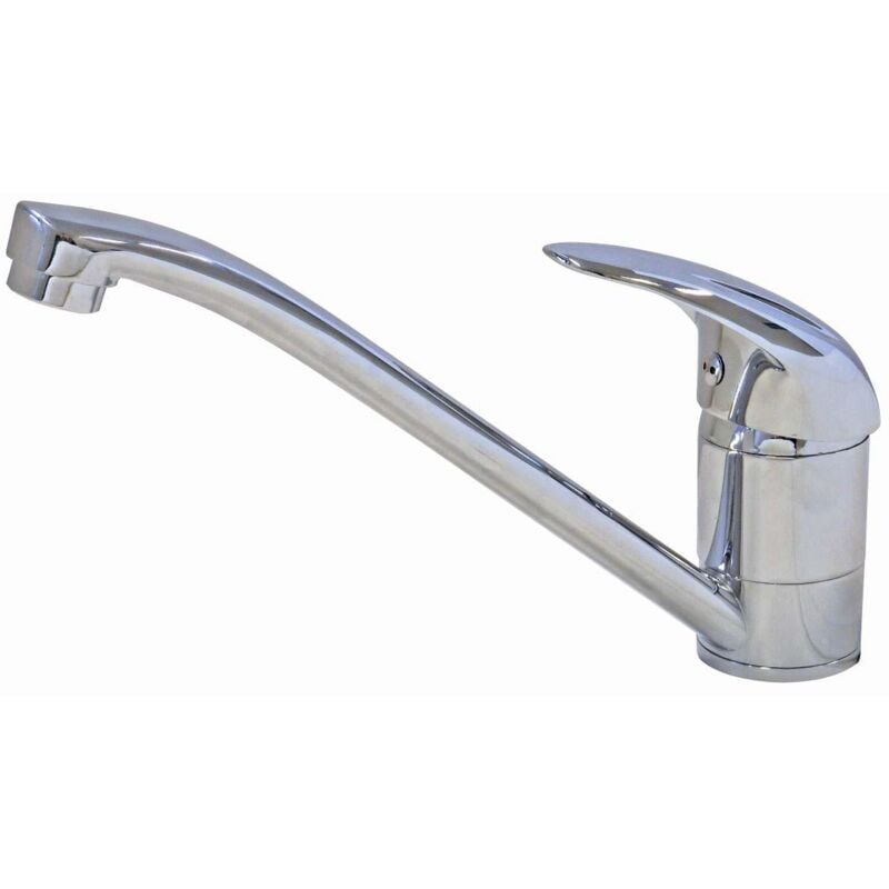 foto del prodotto miscelatore lavello a canna bassa perla in ottone cromato cartuccia mm. 40