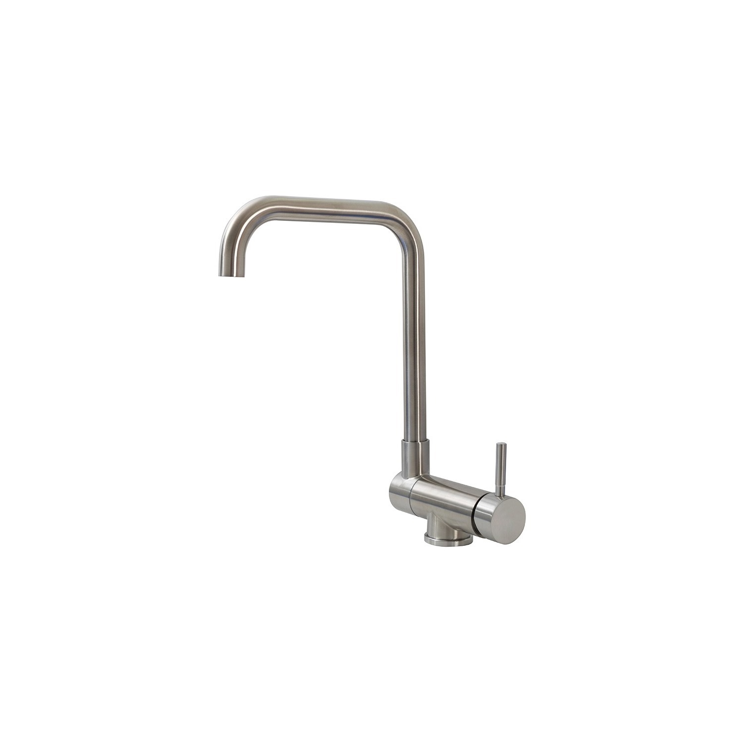 foto del prodotto miscelatore lavello acciaio spazzolato con leva monocomando mod. maxim