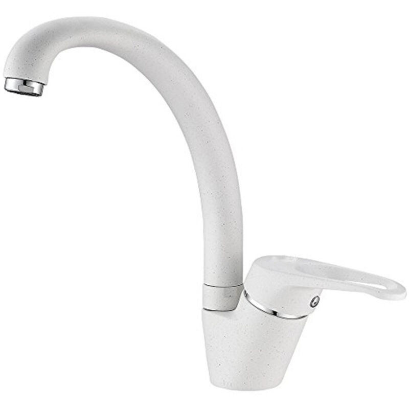 foto del prodotto miscelatore lavello bianco per lavandino lavello cucina monocomando trade shop traesio