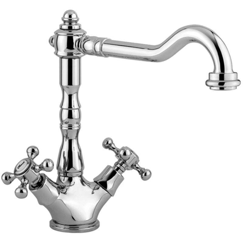 foto del prodotto miscelatore lavello con canna orientabile paffoni belinda fblv180cr cromo