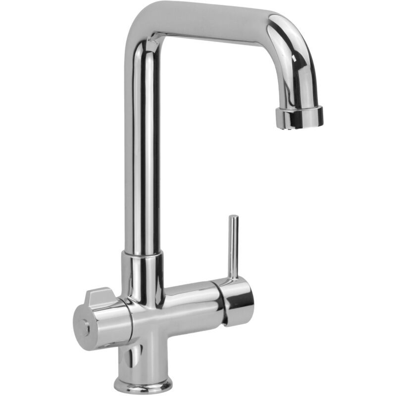 foto del prodotto miscelatore lavello cucina a 3 vie separate in colore cromo pollini 3300acromo cromo