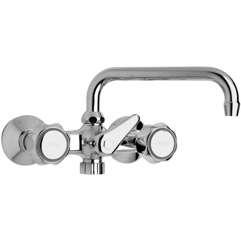 foto del prodotto miscelatore lavello cucina a parete con attacco lavastoviglie paini arno 37cr505 cromo