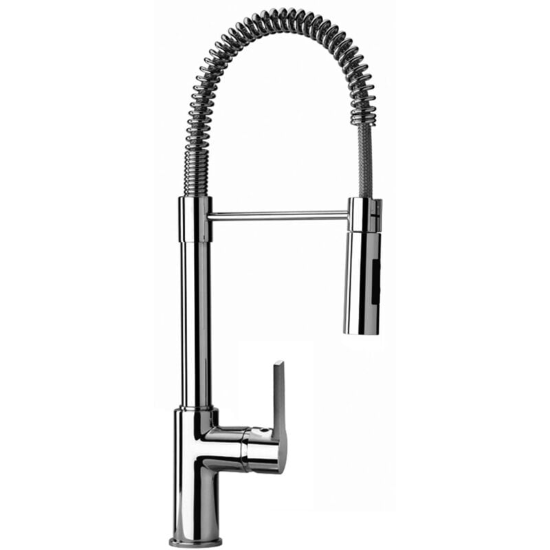 foto del prodotto miscelatore lavello cucina con bocca a molla orientabile paini le mans 90cr557llpe cromo