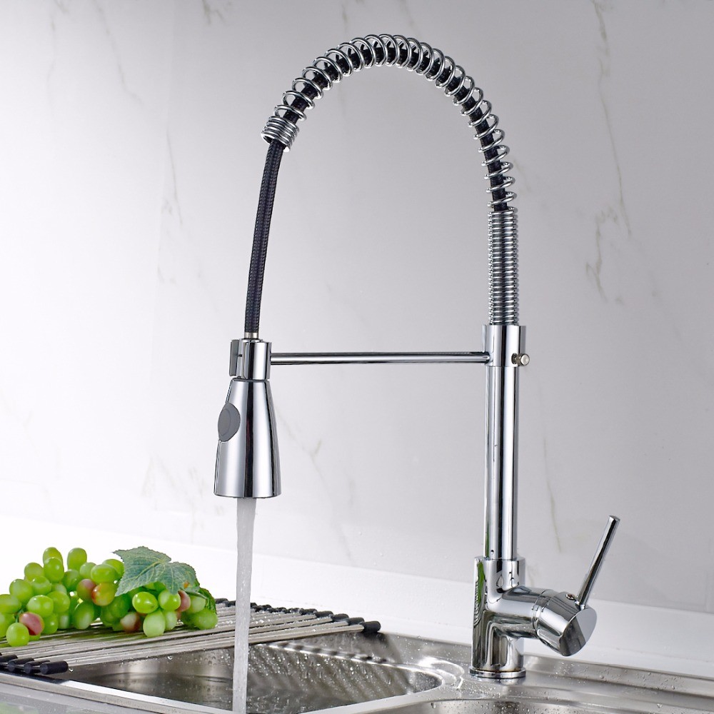 foto del prodotto miscelatore lavello cucina doccia professionale isola cromato rubinetto lavabo