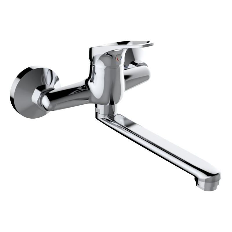 foto del prodotto miscelatore lavello cucina jolly cromato con attacco a parete idrobric j46155