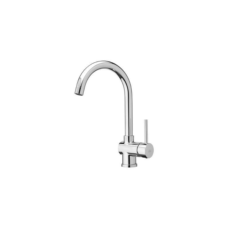 foto del prodotto miscelatore lavello cucina stick canna orientabile in ottone