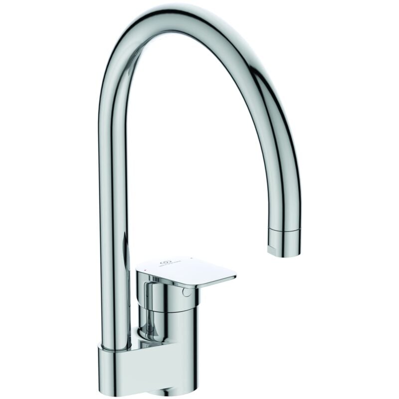 foto del prodotto miscelatore lavello da cucina ceraplan bd339 con bocca alta, cromato codice prod bd339aa ideal standard