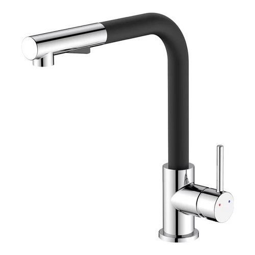 foto del prodotto miscelatore lavello idro bric scarub1090ne phoenix cromo e nero