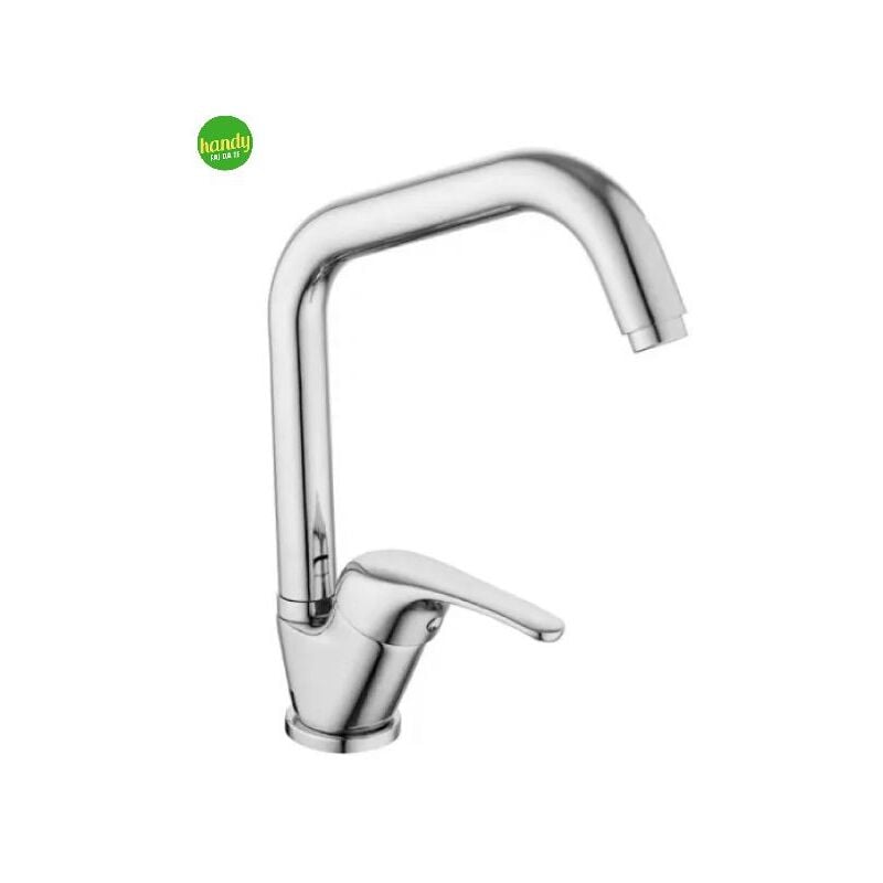 foto del prodotto miscelatore lavello monocomando ambra water blu con canna alta 2.0 cromato