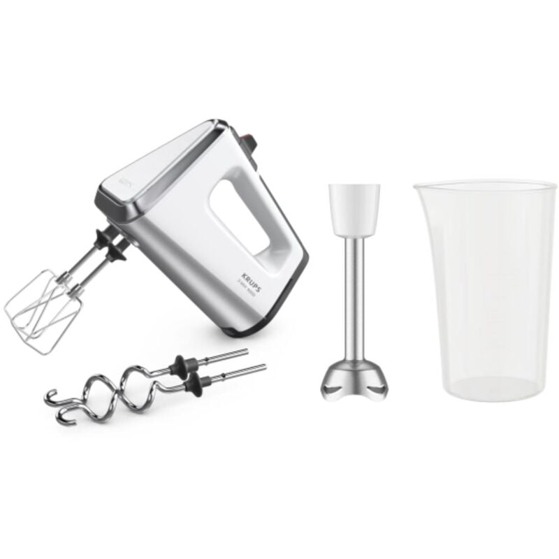 foto del prodotto miscelatore manuale krups 3 mix 9000 750watt bianco argento