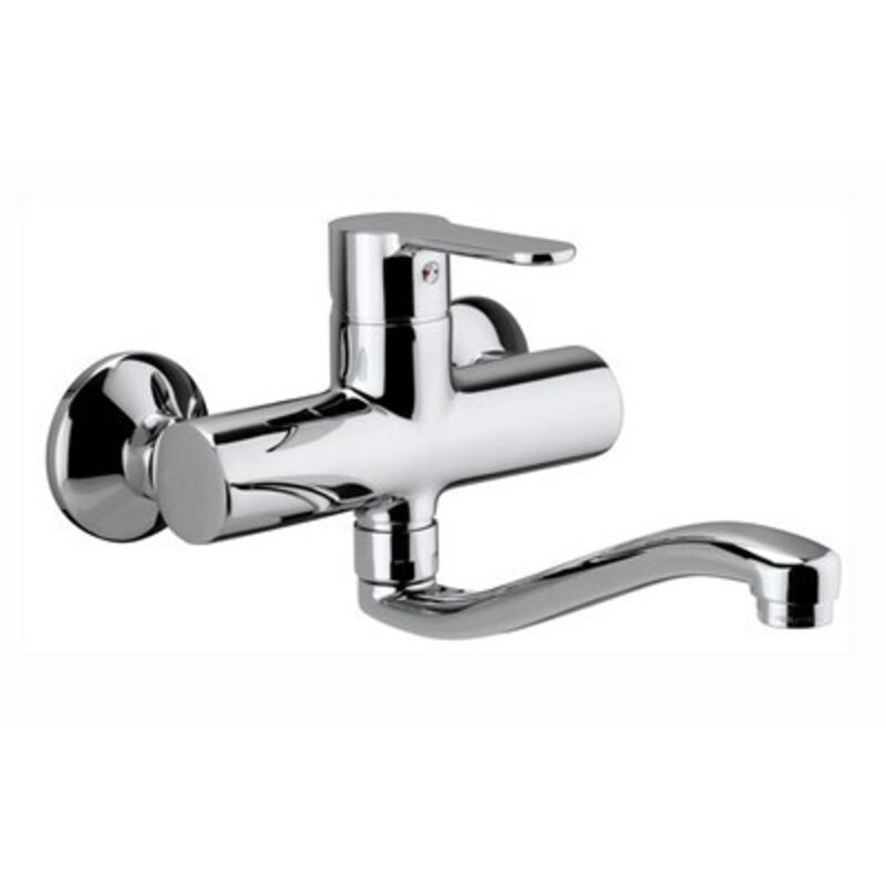 foto del prodotto miscelatore monoc. lavello a muro linea blu cromo