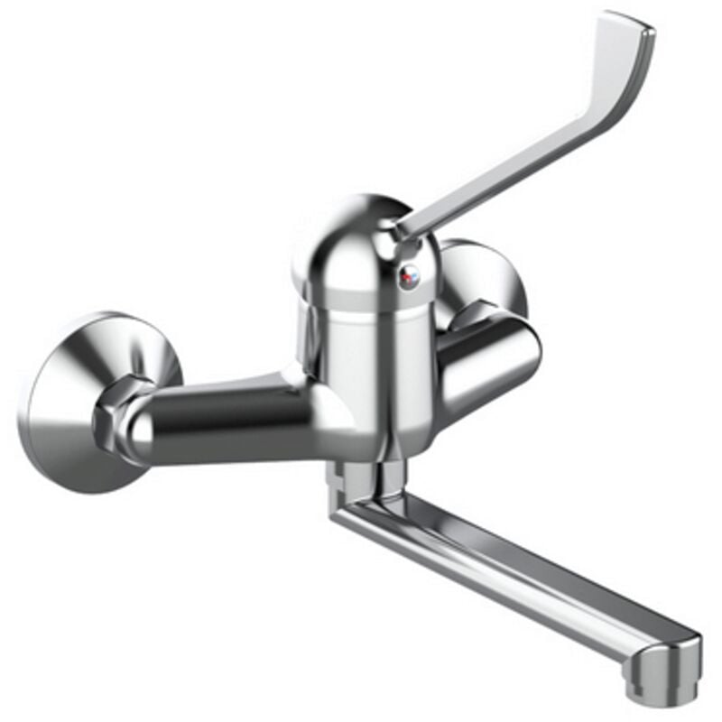 foto del prodotto miscelatore monocomando a muro con leva clinica - linea ten, cromo