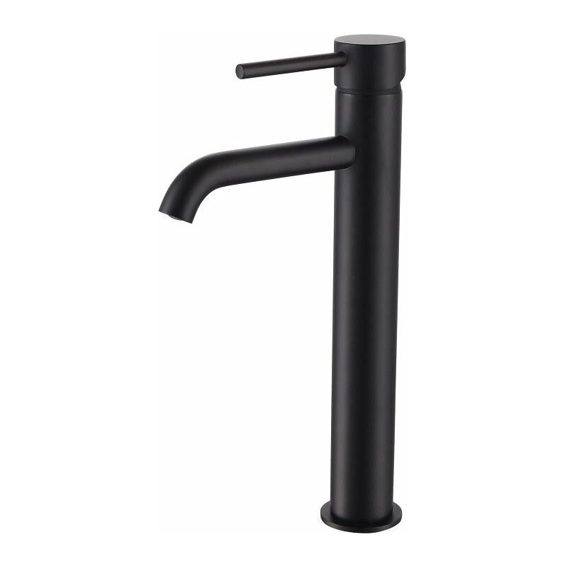 foto del prodotto miscelatore monocomando alto per lavabo pico nero opaco