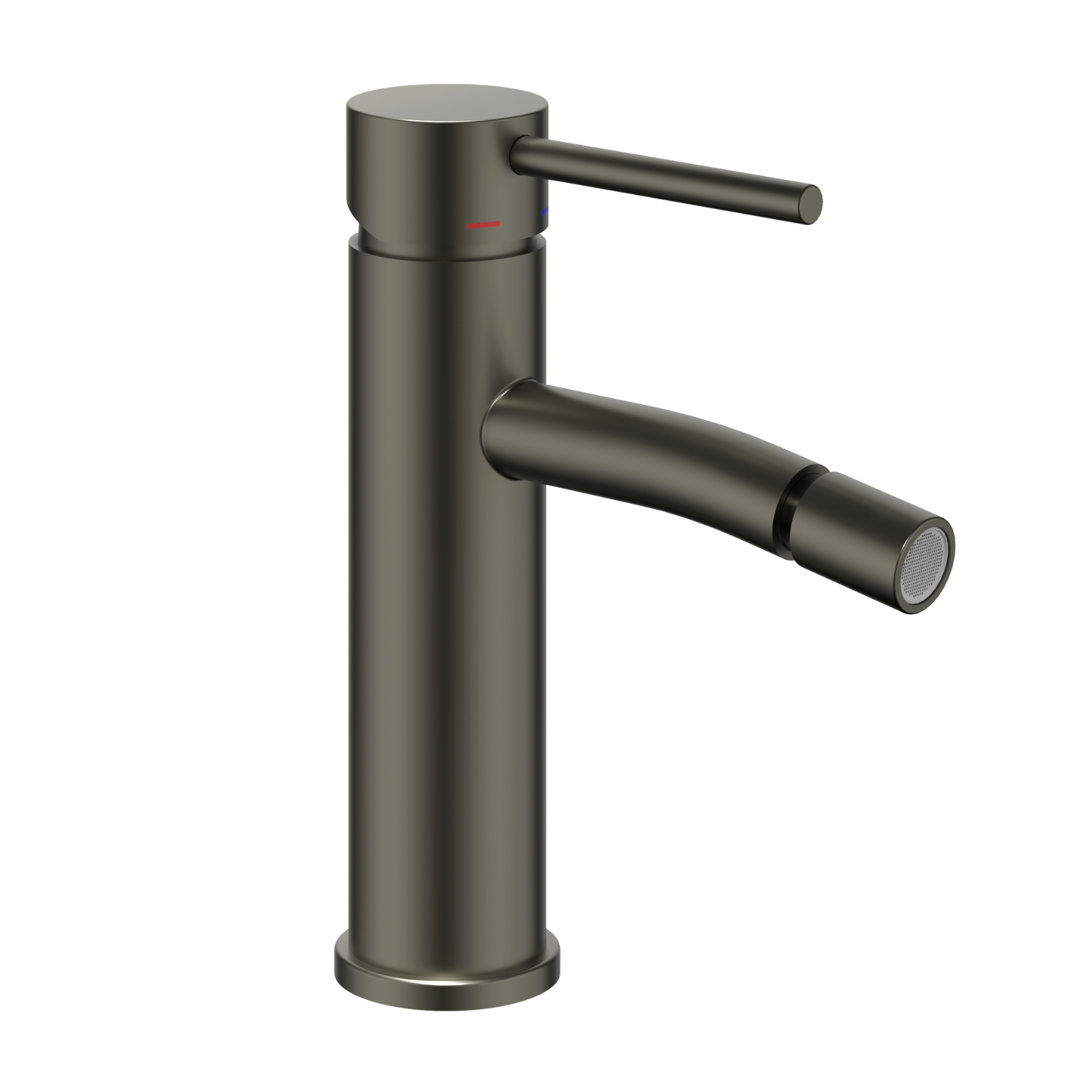 foto del prodotto miscelatore monocomando bidet jazz installazione rapida piletta click clack finitura canna di fucile, confezione 1