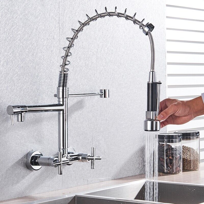 foto del prodotto miscelatore monocomando cucina con doccetta estraibile a 3 modalit ,miscelatore cucina con becco girevole a 360 in acciaio inossidabile senza