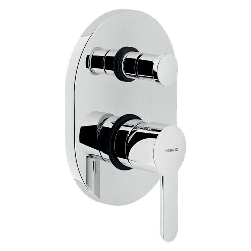 foto del prodotto miscelatore monocomando doccia incasso 130 mm in ottone cromato con deviatore nobili abc